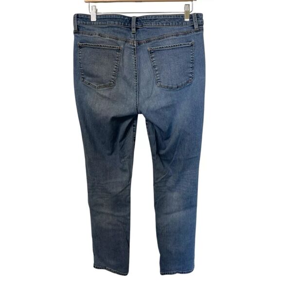 Talbots Flawless Straight Leg Jeans Size 14 ( actual 34/30) Blue Med Fade Wash - Picture 1 of 10